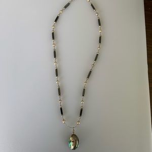 27” bead and bar shell necklace